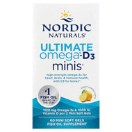 <img alt="Nordic Naturals, Ultimate Omega-D3 Minis, Great Lemon, 60 Mini Soft Gels" title="Nordic Naturals, Ultimate Omega-D3 Minis, Great Lemon, 60 Mini Soft Gels,768990061059"