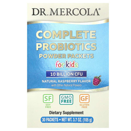 <img alt="Dr. Mercola, Complete Probiotics Powder Packets for Kids, Natural Raspberry , 10 Billion CFU, 30 Packets, 0.12 oz (3.5 g) Each" title="Dr. Mercola, Complete Probiotics Powder Packets for Kids, Natural Raspberry , 10 Billion CFU, 30 Packets, 0.12 oz (3.5 g) Each,813006011983"