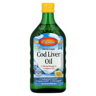 <img alt="Carlson, Wild Norwegian, Cod Liver Oil, Natural Lemon , 16.9 fl oz (500 ml)" title="Carlson, Wild Norwegian, Cod Liver Oil, Natural Lemon , 16.9 fl oz (500 ml),088395013522"