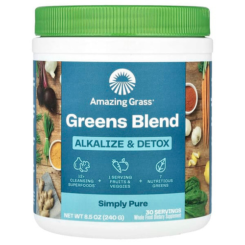 <img alt="Amazing Grass, Green Blend, Alkalize & Detox, 8.5 oz (240 g)" title="Amazing Grass, Green Blend, Alkalize & Detox, 8.5 oz (240 g),829835003501"