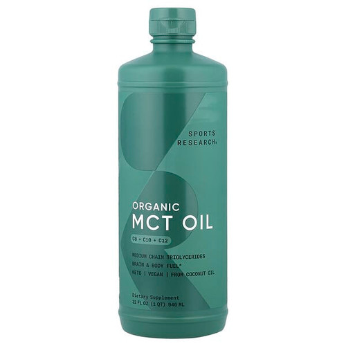 <img alt="Sports Research, Organic MCT Oil, C8 + C10 + C12, 32 fl oz (946 ml)" title="Sports Research, Organic MCT Oil, C8 + C10 + C12, 32 fl oz (946 ml),023249010272"