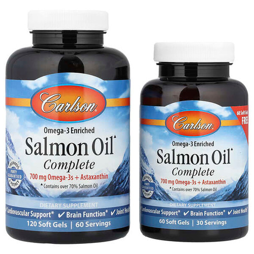 <img alt="Carlson, Salmon Oil Complete, 180 Soft Gels" title="Carlson, Salmon Oil Complete, 180 Soft Gels,088395183409"