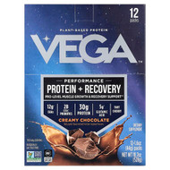 <img alt="Vega, Performance, Protein + Recovery, Creamy Chocolate, 12 Packs, 1.6 oz (44 g) Each" title="Vega, Performance, Protein + Recovery, Creamy Chocolate, 12 Packs, 1.6 oz (44 g) Each,838766008660"