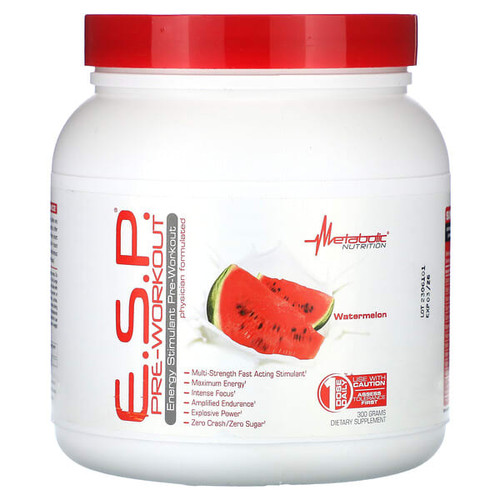 <img alt="Metabolic Nutrition, E.S.P. Pre-Workout, Watermelon, 300 g" title="Metabolic Nutrition, E.S.P. Pre-Workout, Watermelon, 300 g,764779230043"