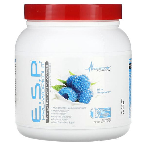 <img alt="Metabolic Nutrition, E.S.P. Pre-Workout, Blue Raspberry, 300 g" title="Metabolic Nutrition, E.S.P. Pre-Workout, Blue Raspberry, 300 g,764779230012"