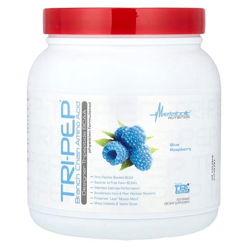 <img alt="Metabolic Nutrition, Tri-Pep, Branch Chain Amino Acid, Blue Raspberry, 14.1 oz (400 g)" title="Metabolic Nutrition, Tri-Pep, Branch Chain Amino Acid, Blue Raspberry, 14.1 oz (400 g),764779519957"