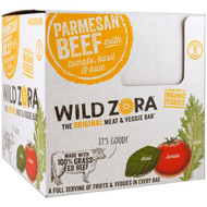 Wild Zora Beef & Veggie Bars Parmesan Tomato Basil 1oz -- 10 Pack