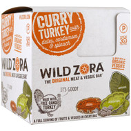 Wild Zora Meat & Veggie Bars Curry Turkey 1oz -- 10 Pack