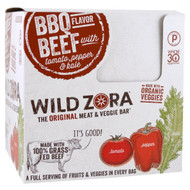 Wild Zora Meat & Veggie Bar BBQ Beef with Tomato, Pepper & Kale 1oz -- 10 Pack