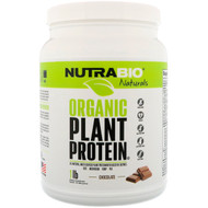 NutraBio Labs, Naturals, Organic Plant Protein, Chocolate, 1 lb (454 g)