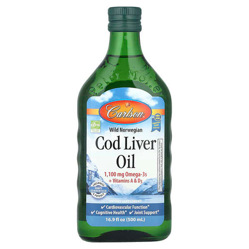 <img alt="Carlson, Wild Norwegian Cod Liver Oil, 16.9 fl oz (500 ml)" title="Carlson, Wild Norwegian Cod Liver Oil, 16.9 fl oz (500 ml),088395013225"
