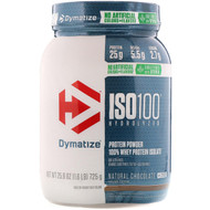 Dymatize Nutrition, ISO100 Hydrolyzed, 100% Whey Protein Isolate, Natural Chocolate, 1.6 lbs (725 g)