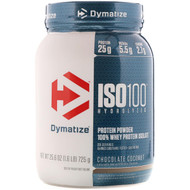 Dymatize Nutrition, ISO 100 Hydrolyzed, 100% Whey Protein Isolate, Chocolate Peanut Butter, 1.6 lbs (725 g)