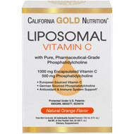 California Gold Nutrition, Liposomal Vitamin C, Natural Orange Flavor, 1000 mg, 30 Packets, 0.2 oz (5.7 ml) Each