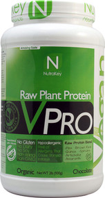 NutraKey VPRO Raw Plant Protein Chocolate -- 2 lbs