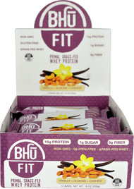 BHU Fit Primal Grass-Fed Whey Protein Bar Vanilla Almond Cashew -- 12 Bars