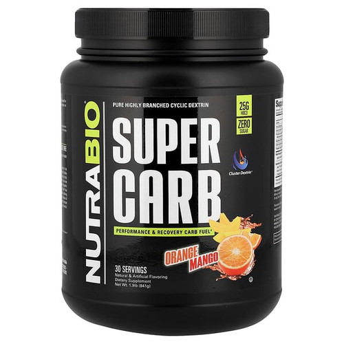 <img alt="NutraBio, Super Carb, Orange Mango, 1.9 lb (841 g)" title="NutraBio, Super Carb, Orange Mango, 1.9 lb (841 g),649908260910"