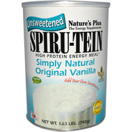 Natures Plus, Spiru-Tein, High Protein Energy Meal, Simply Natural Original Vanilla, Unsweetened, 1.63 lbs (740 g)