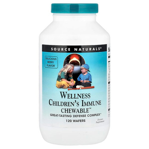 <img alt="Source Naturals, Wellness Childrens Immune Chewable, Berry, 120 Wafers" title="Source Naturals, Wellness Childrens Immune Chewable, Berry, 120 Wafers,021078021407"