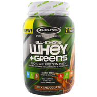 Muscletech, Performance Series, All-In-One Whey + Greens, Milk Chocolate, 2.00 lbs (907 g)