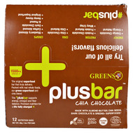 Greens Plus, Plusbar, Chia Chocolate, 12 Bars, 2 oz (59 g) Each