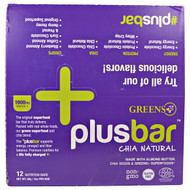 Greens Plus, Plusbar, Chia Natural, 12 Bars, 2 oz (59 g) Each