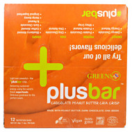 Greens Plus, PlusBar, Chocolate Peanut Butter Chia Crisp, 12 Bars, 1.4 oz (40 g) Each