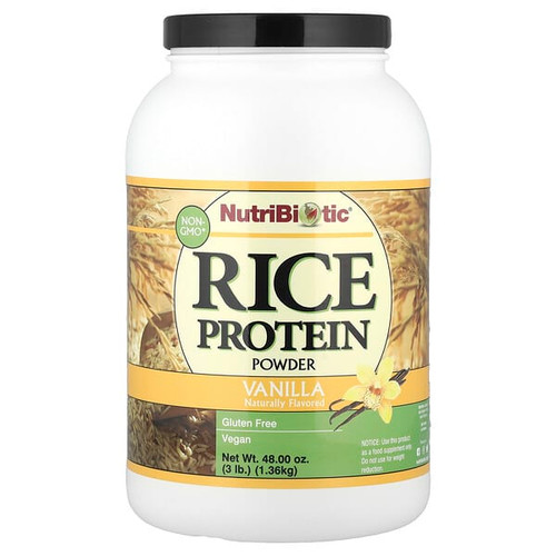 <img alt="NutriBiotic, Rice Protein Powder, Vanilla, 3 lb (1.36 kg)" title="NutriBiotic, Rice Protein Powder, Vanilla, 3 lb (1.36 kg),728177001568"