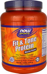 Now Foods, Fit & Tone Protein, Mocha Flavor, 1.8 lbs (816 g)