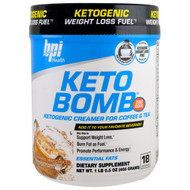 BPI Sports KETO BOMB Ketogenic Creamer For Coffee & Tea Caramel Macchiato -- 18 Servings
