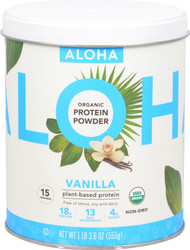 Aloha Organic Protein Powder Vanilla -- 15 Servings