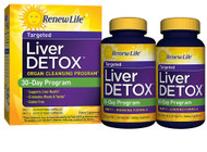 Renew Life, Targeted, Liver Detox, Organ Cleansing Program, 120 Veggie Caps, 2 Bottles, 30-Day Program