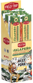 Field Trip Beef and Pork Jerky Stick Gluten Free Spicy Jalapeno -- 24 Sticks