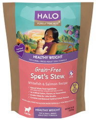 Halo Purely For Pets, Spots Stew Healthy Weight for Small & Toy Breed Adult Dogs,  Whitefish & Salmon - 10 lbs