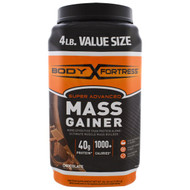 Body Fortress, Super Advanced Mass Gainer, Chocolate, 4 lbs (1,814 g)