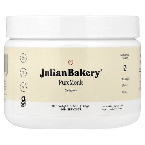 <img alt="Julian Bakery, PureMonk Sweetener, 3.5 oz (100 g)" title="Julian Bakery, PureMonk Sweetener, 3.5 oz (100 g),813926003686"