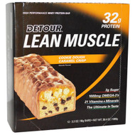 Detour, Lean Muscle Bars, Cookie Dough Caramel Crisp, 12 Bars, 3.2 oz (90 g) Each