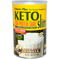Natures Plus, Keto Slim, High Protein Shake, Vanilla, 0.80 lb (363 g)