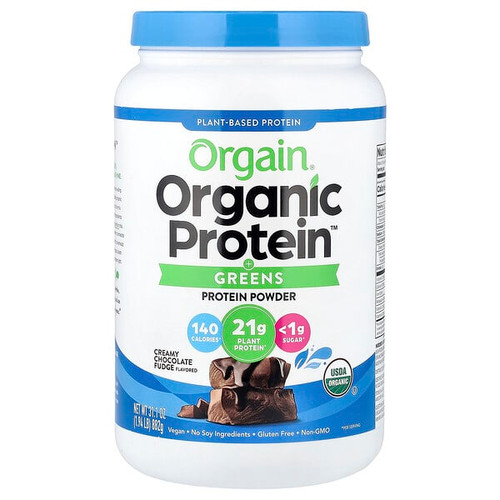 <img alt="Orgain, Organic Protein + Greens Protein Powder, Plant-Based, Creamy Chocolate Fudge, 1.94 lbs (882 g)" title="Orgain, Organic Protein + Greens Protein Powder, Plant-Based, Creamy Chocolate Fudge, 1.94 lbs (882 g),851770006842"