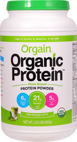 Orgain Organic Protein Plant Based Powder Iced Matcha Latte - 2.03 lbs