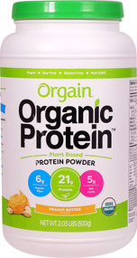 Orgain, Organic Protein Powder, Plant Based, Peanut Butter, 2.03 lb (920 g) (Discontinued Item)