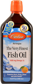 Carlson Labs, Norwegian, The Very Finest Fish Oil, Natural Orange Flavor, 16.9 fl oz (500 ml)