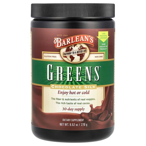 <img alt="Barleans, Greens, Chocolate Silk, 9.52 oz (270 g)" title="Barleans, Greens, Chocolate Silk, 9.52 oz (270 g),705875300094"