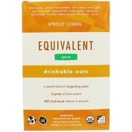 Sprout Living, Equivalent, Drinkable Oats, Spice, 8 Packets, 1.7 oz (48.5 g) Each