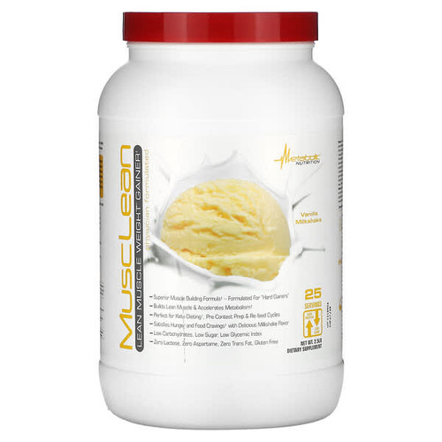 <img alt="Metabolic Nutrition, MuscLean, Lean Muscle Weight Gainer, Vanilla Milkshake, 2.5 lb (Discontinued Item)" title="Metabolic Nutrition, MuscLean, Lean Muscle Weight Gainer, Vanilla Milkshake, 2.5 lb (Discontinued Item),764779257453"