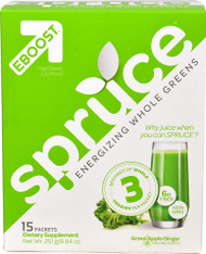 EBoost SPRUCE Energizing Whole Greens Green Apple Ginger - 15 Packets