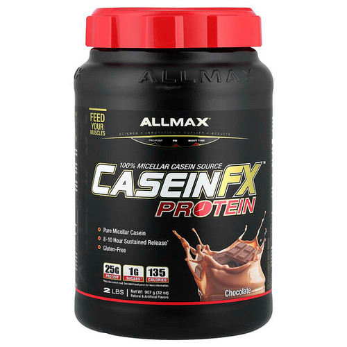 <img alt="ALLMAX, Casein-FX, 100% Casein Micellar Source Protein, Chocolate, 2 lbs (907 g)" title="ALLMAX, Casein-FX, 100% Casein Micellar Source Protein, Chocolate, 2 lbs (907 g),665553202150"
