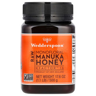 <img alt="Wedderspoon, Raw Monofloral Manuka Honey, KFactor 16, 1.1 lb (500 g)" title="Wedderspoon, Raw Monofloral Manuka Honey, KFactor 16, 1.1 lb (500 g),814422020023"