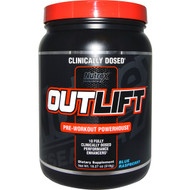 Nutrex Research Labs, Outlift, Pre-Workout Powerhouse, Blue Raspberry, 18.27 oz (518 g)