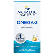 <img alt="Nordic Naturals, Omega-3, Lemon, 180 Soft Gels (345 mg per Soft Gel)" title="Nordic Naturals, Omega-3, Lemon, 180 Soft Gels (345 mg per Soft Gel),768990037603"